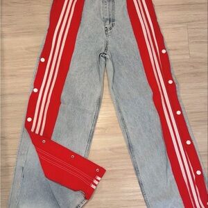 Stylish Red and Blue Women's Jeans